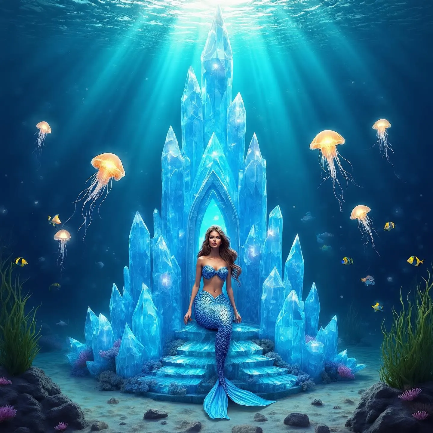 Vibrant abstract fluid art