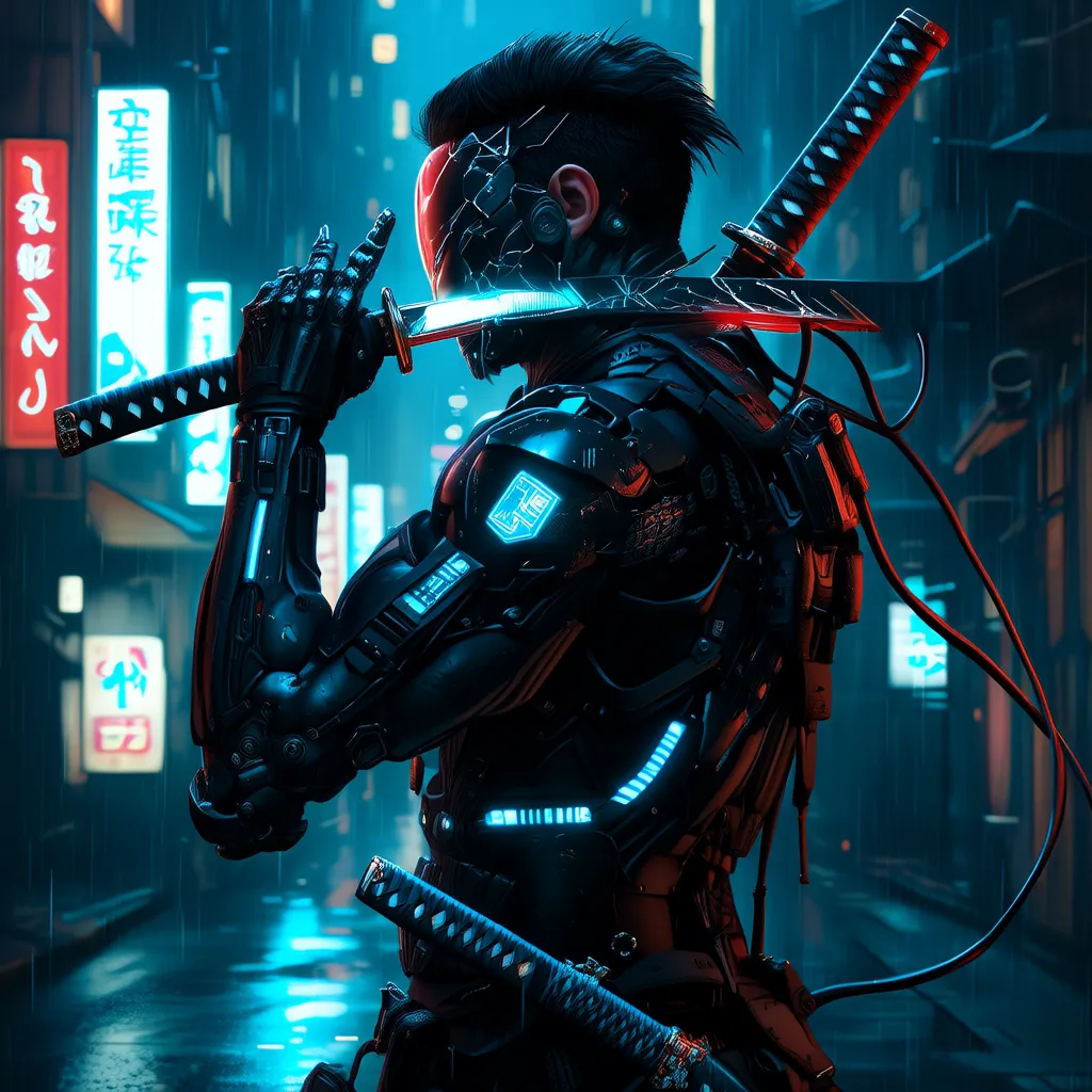 Futuristic cyberpunk city