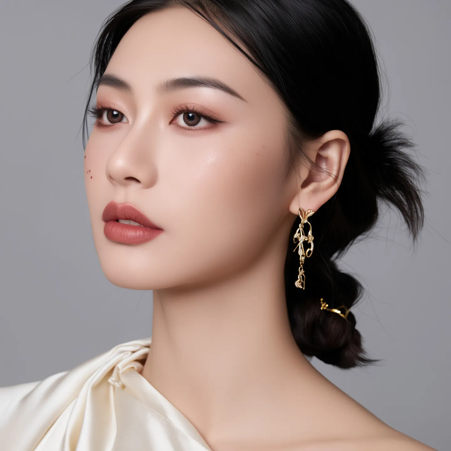 Serene portrait with golden hour lighting